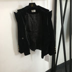 Chanel Long-Sleeve Velvet Blazer