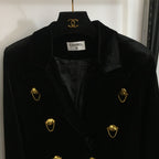 Chanel Long-Sleeve Velvet Blazer