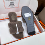 HM Oran Sandal Taupe Wool 598205