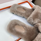 HM Oran Sandal Gray Wool Velvet 598196