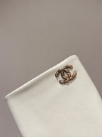 Chanel 26 Newest Runway Style Riding White Boots in Cowhide 598320