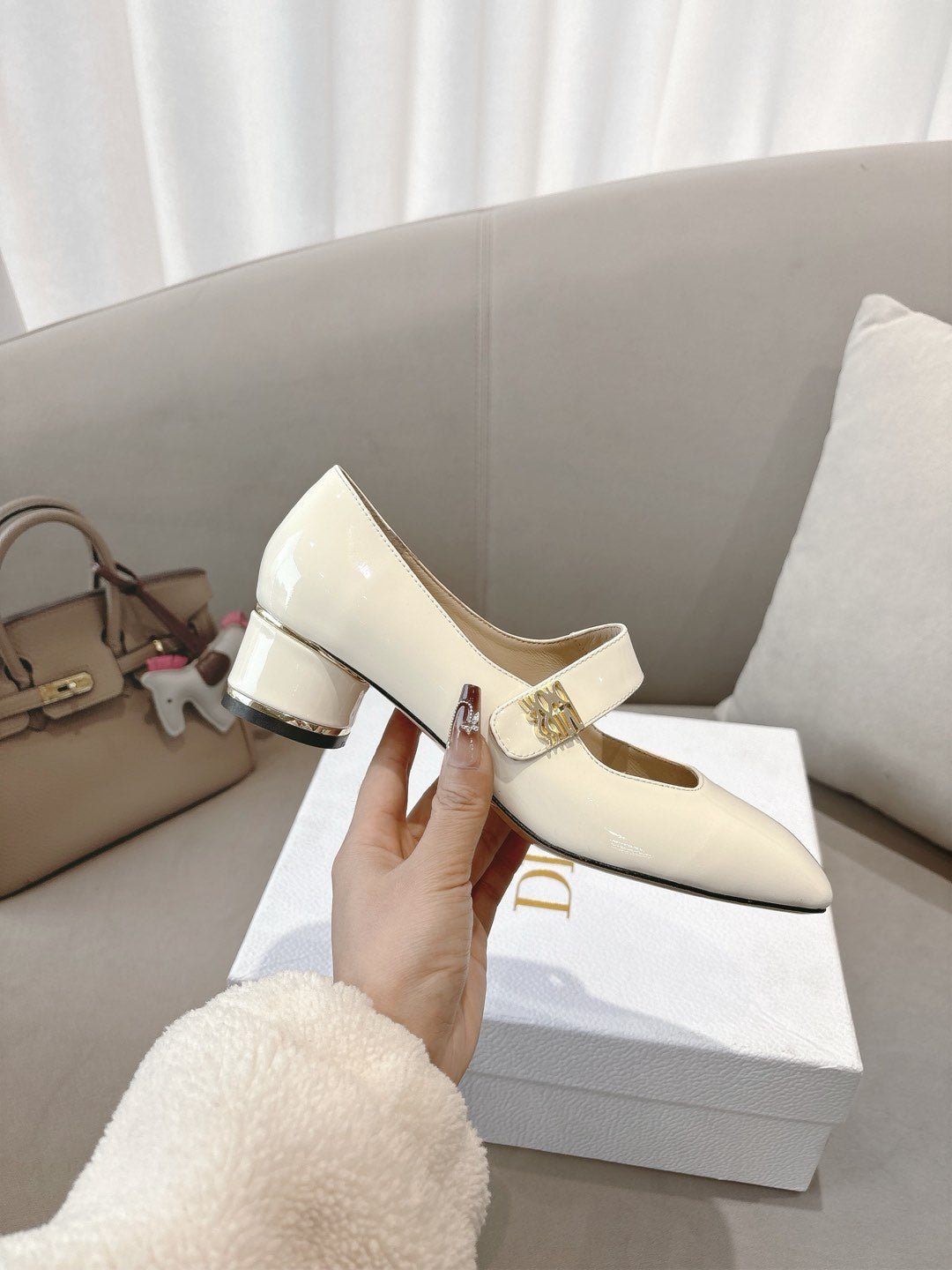 CD Mary Jane High Heels 40 White in Patent leather 598179