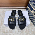CD Montaigne Sandals Black in Calfskin 598176