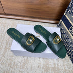 CD Montaigne Sandals Turquoise in Calfskin 598170