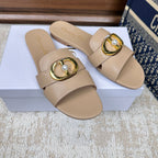 CD Montaigne Sandals Beige in Calfskin 598167