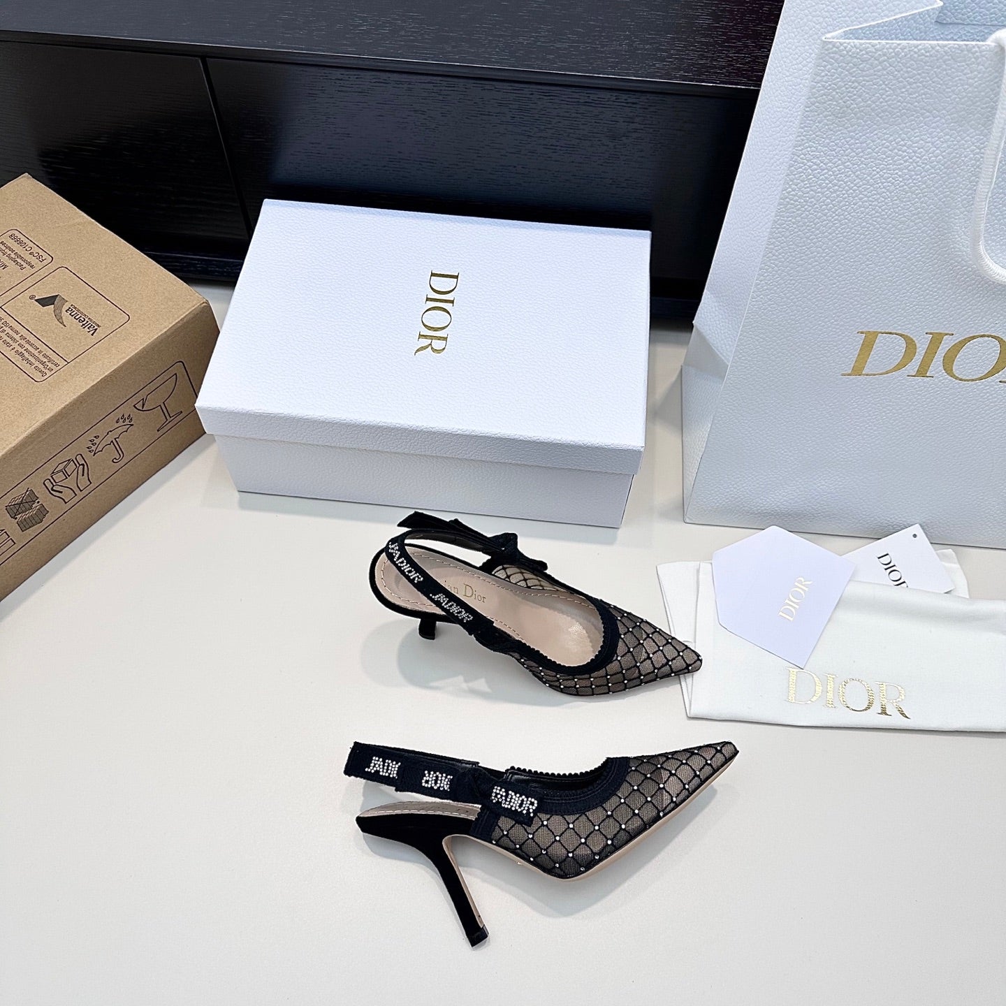 Dior J'Adior Slingback High-Heel 65 Black in Sheepskin 598143