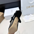 Dior J'Adior Slingback High-Heel 65 Black in Sheepskin 598143