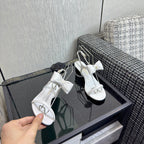 Chanel 26 Bow Heels White in Lambskin 602500
