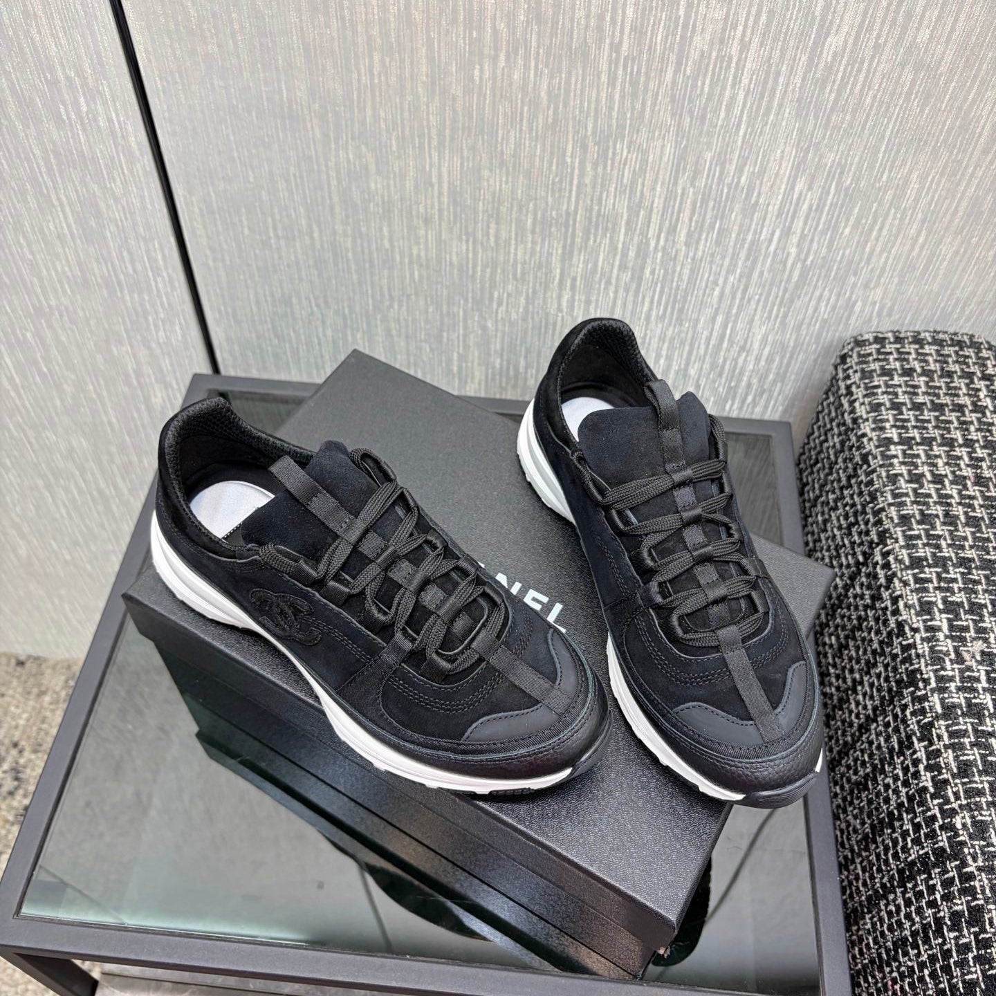 Chanel 26 Quilted Classic Sneaker Black in Lambskin 602476