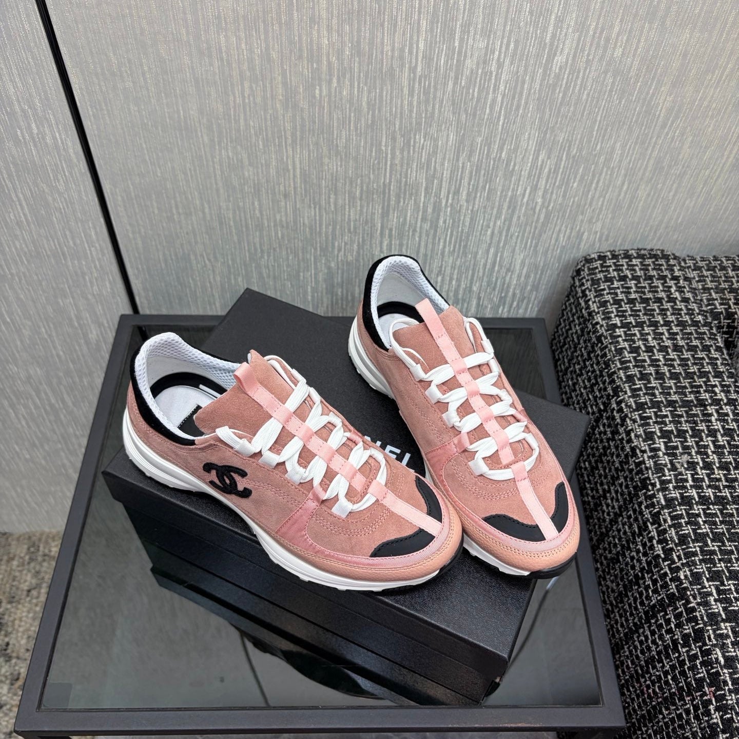 Chanel 26 Quilted Classic Sneaker Pink in Lambskin 602475