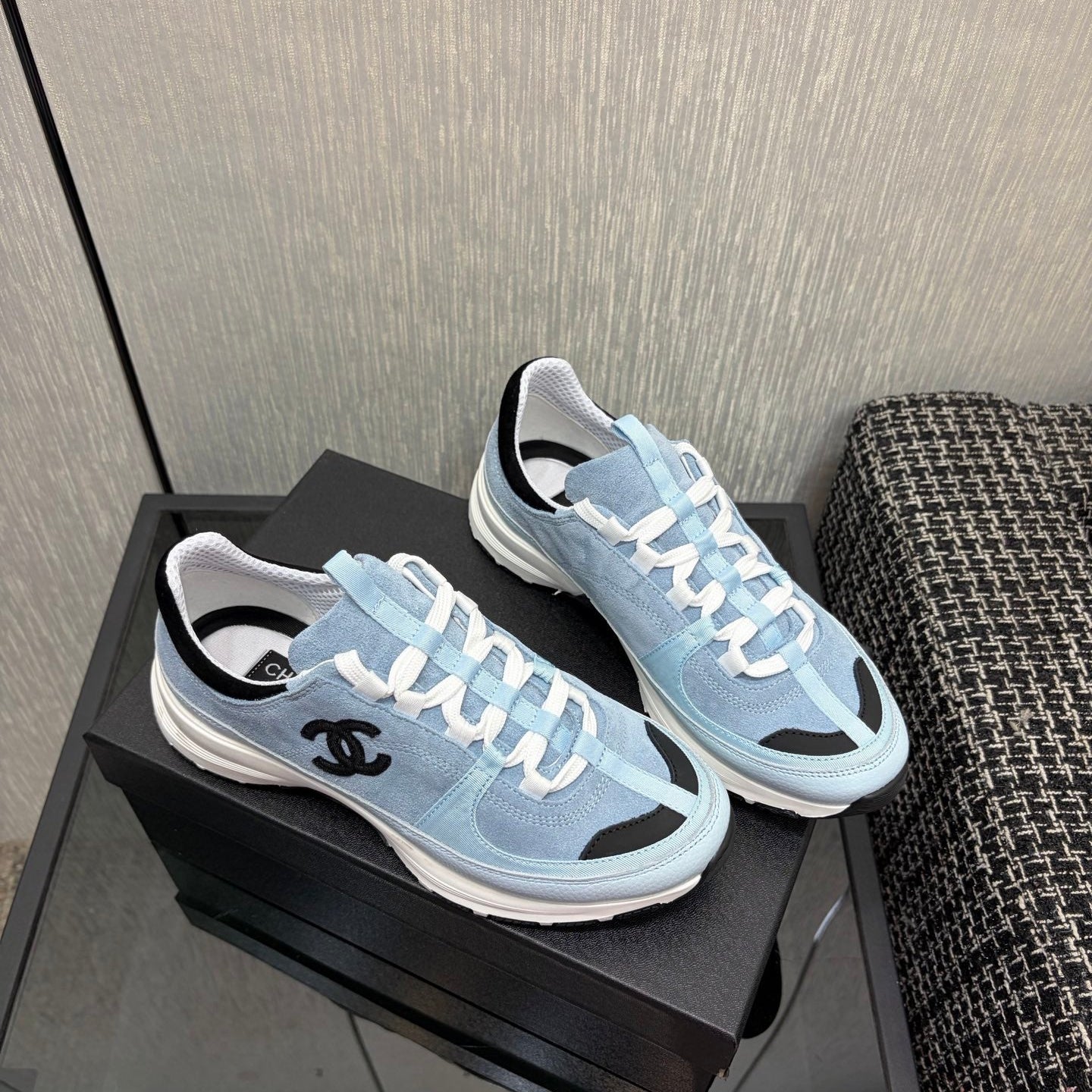Chanel 26 Quilted Classic Sneaker Blue in Lambskin 602473