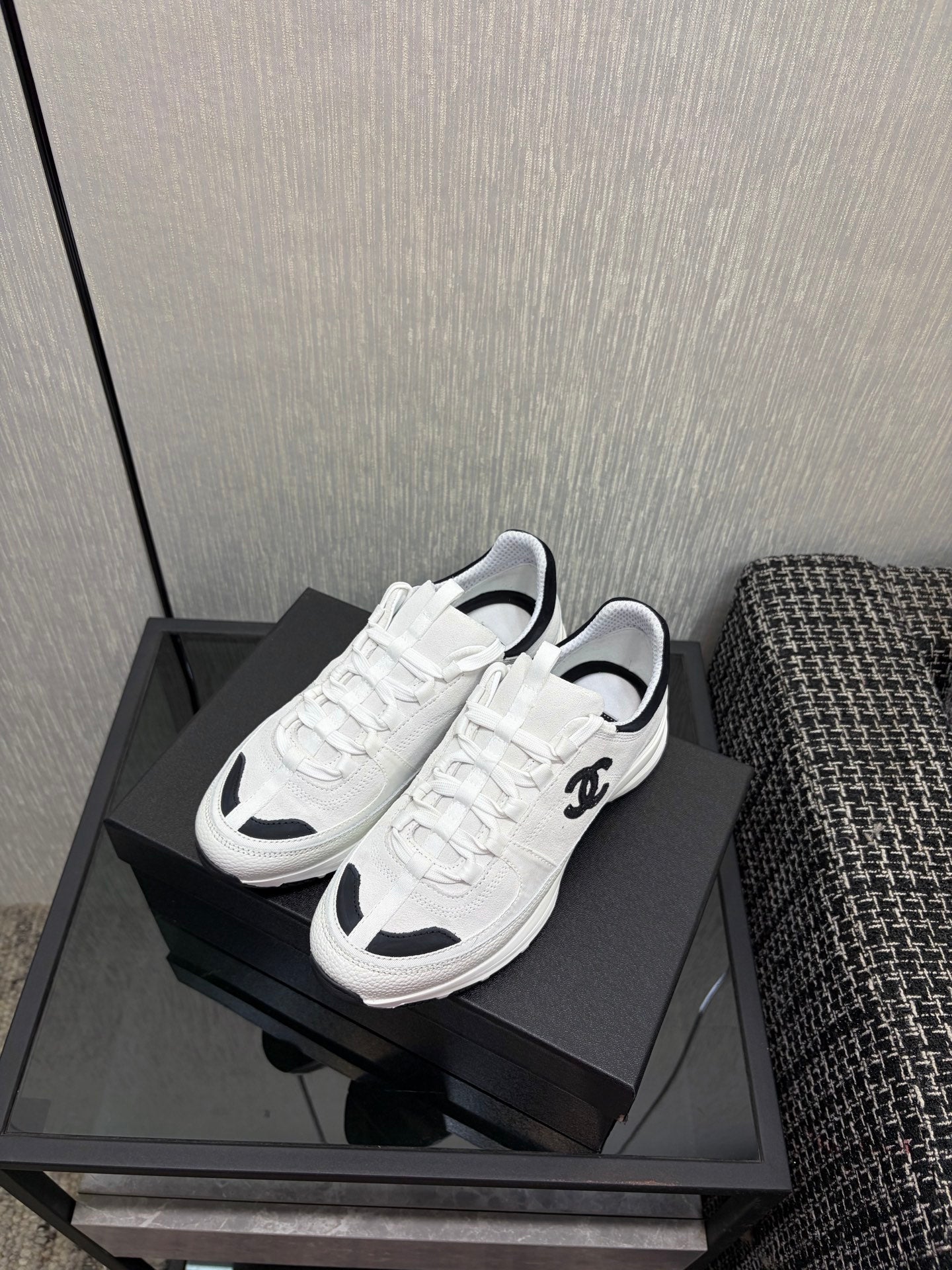 Chanel 26 Quilted Classic Sneaker White in Lambskin 602472