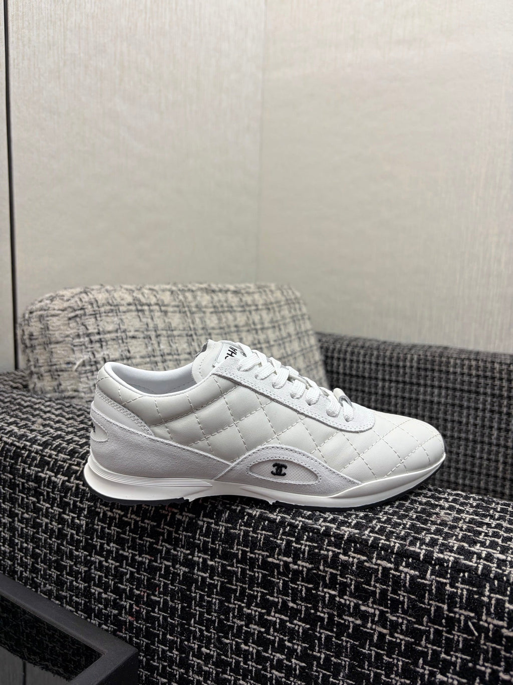 Chanel 26 Quilted Sneaker White in Lambskin 602471