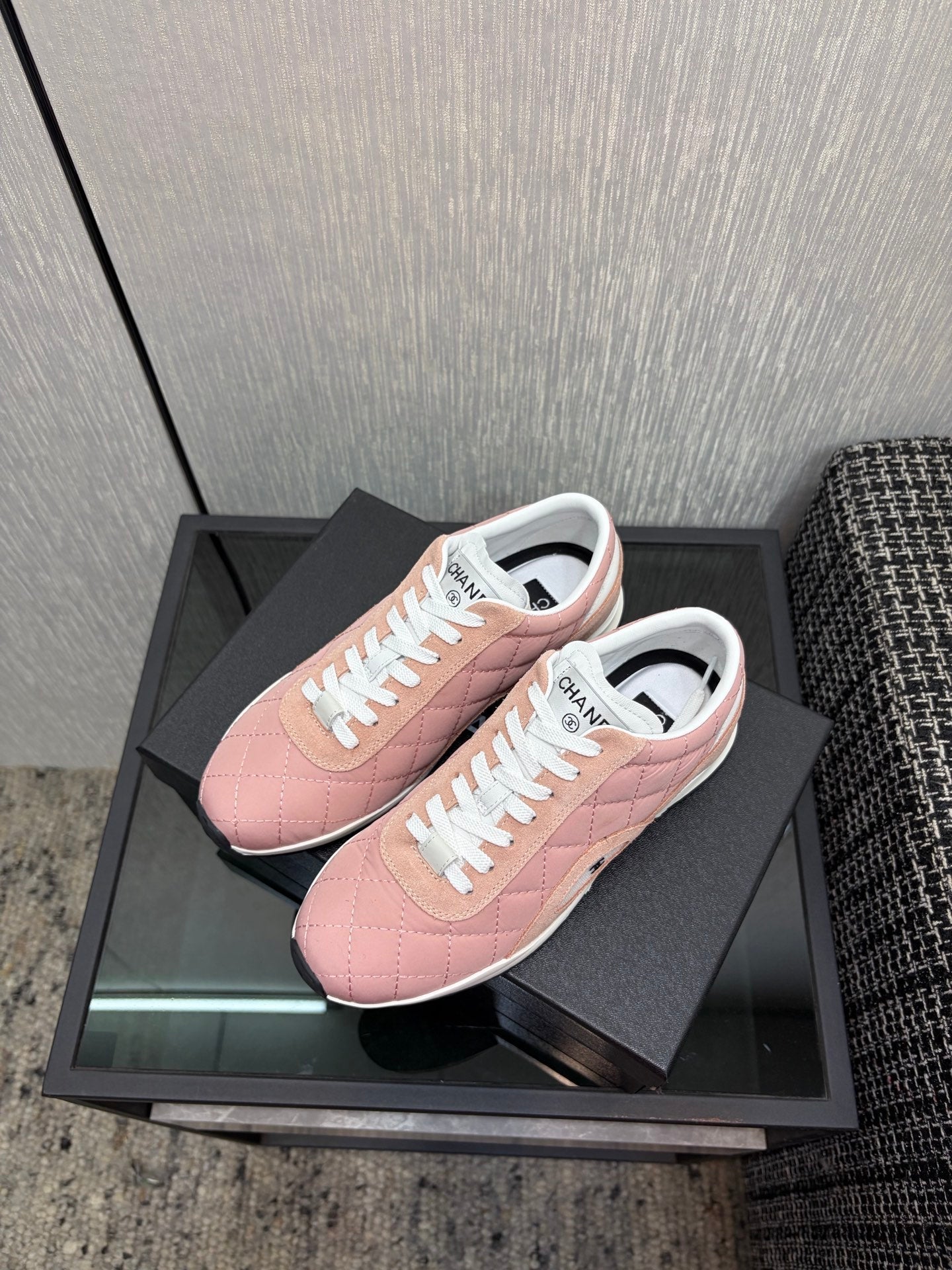 Chanel 26 Quilted Sneaker Pink in Lambskin 602470