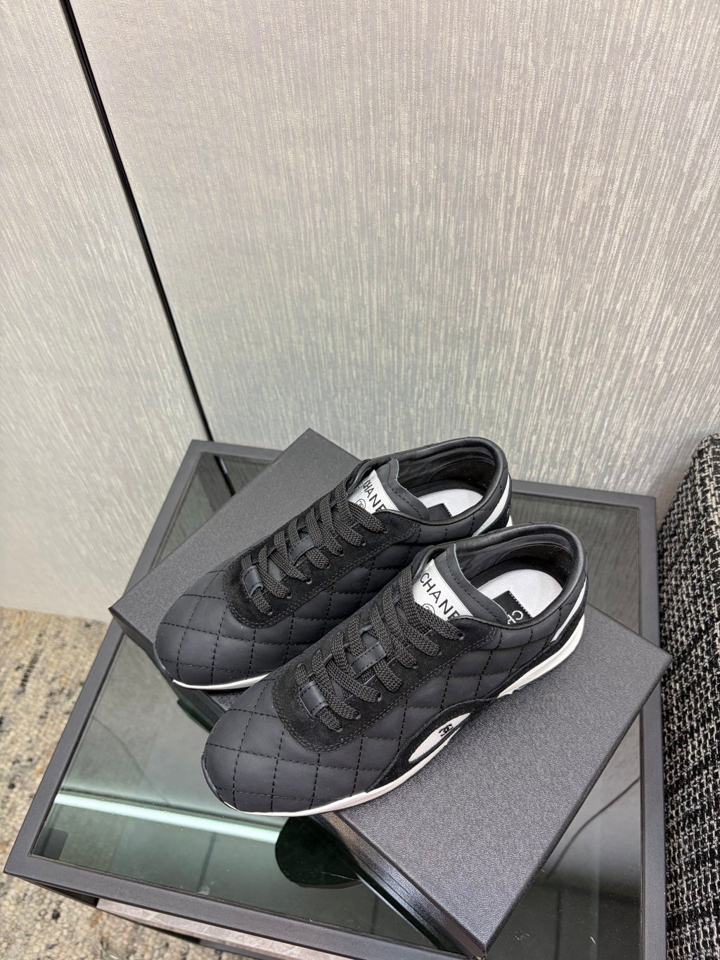 Chanel 26 Quilted Sneaker Black in Lambskin 602467