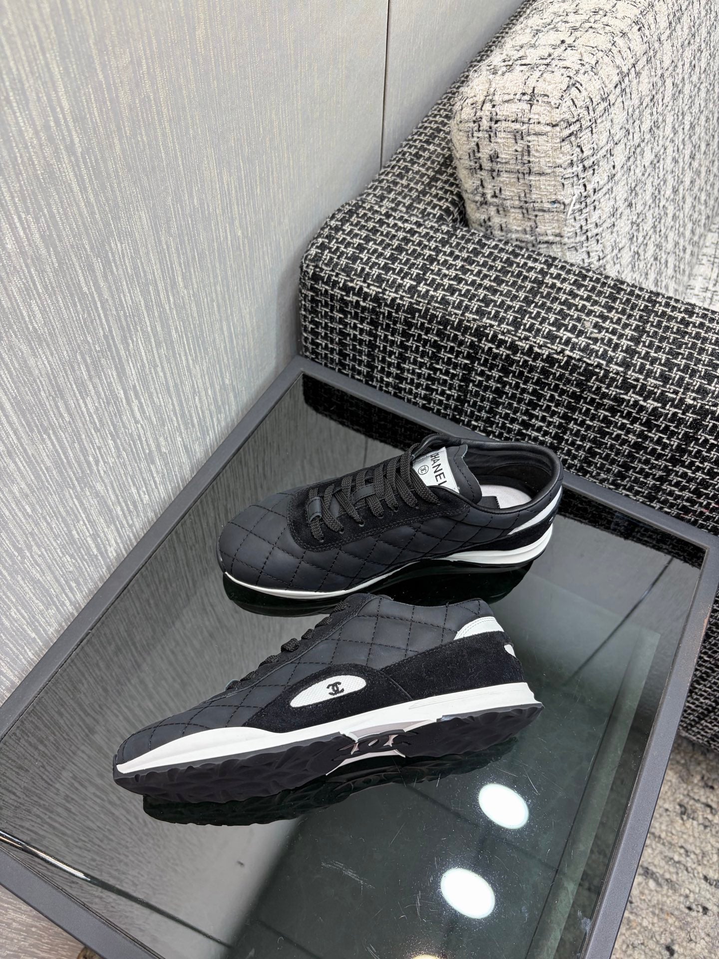 Chanel 26 Quilted Sneaker Black in Lambskin 602467