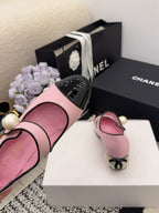 CC Pearl Heel with Rhinstone Clasp Mary Janes Pink Cowhide 602355