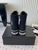 CC 26 Combat Boot Black Denim 611711