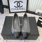 CC Ballet Flats Gray in Cowhide 611700