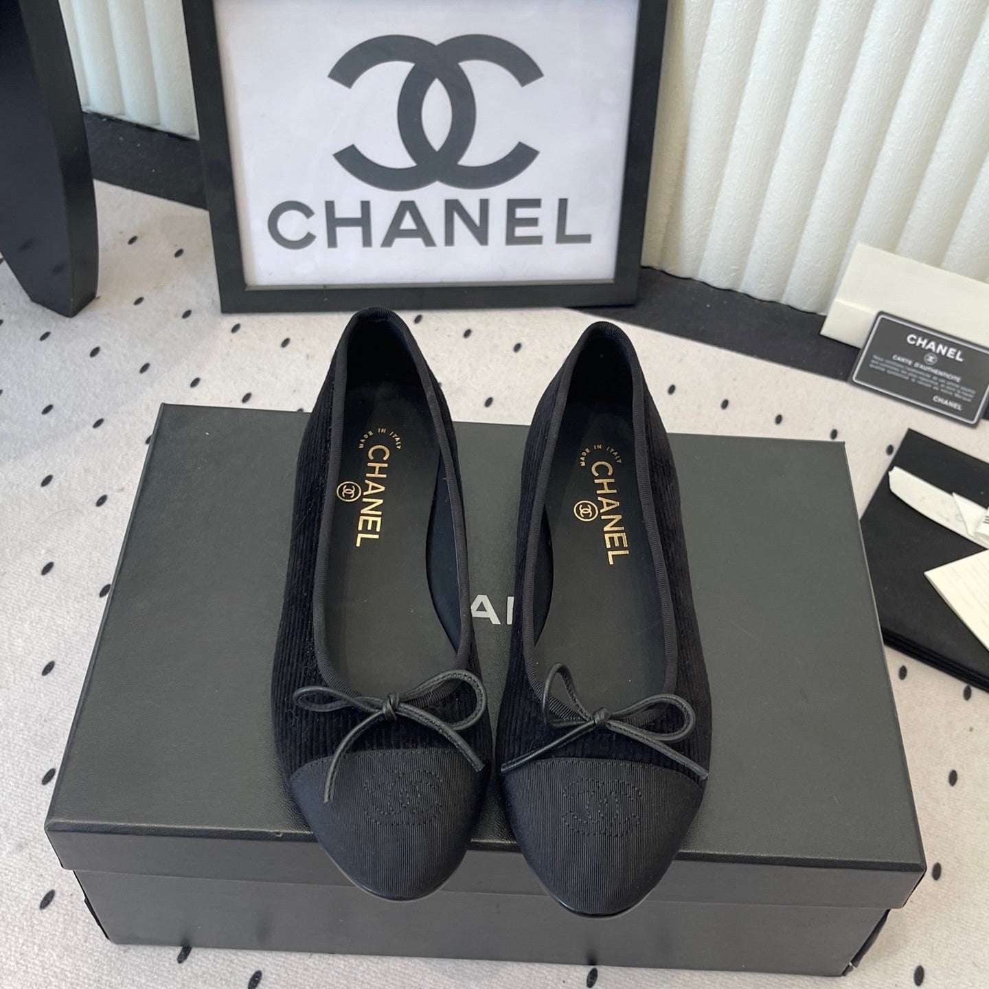CC Ballet Flats Black in Sheepskin 611693