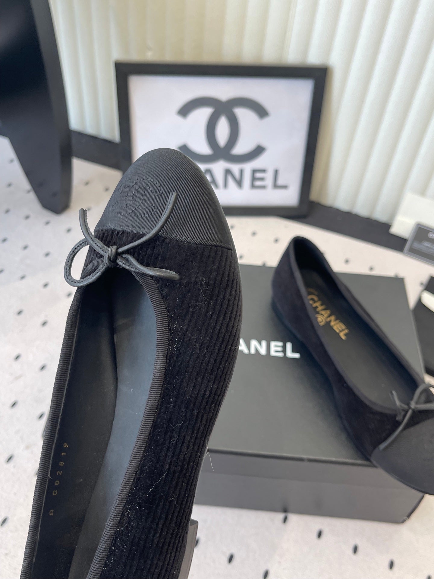 CC Ballet Flats Black in Sheepskin 611693