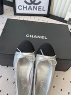 CC Ballet Flats Silver in Sheepskin 611692