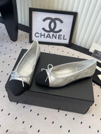 CC Ballet Flats Silver in Sheepskin 611692