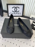 CC Ballet Flats Black in Sequined Sheepskin 611691