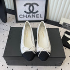 CC Ballet Flats White in Sequined Sheepskin 611690