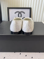 CC Ballet Flats White in Sequined Sheepskin 611690