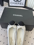 CC Ballet Flats White in Sequined Sheepskin 611690