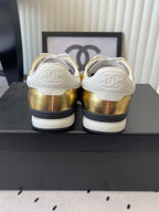 Chanel Coco Baseball Shoes Metallic Gold in Cowhide 611672