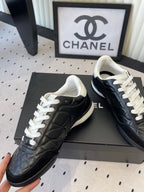 Chanel Coco Baseball Shoes Black in Cowhide 611670