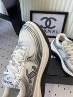 CC Sneaker White Silver Metallic in Cowhide 611669