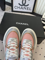 CC Sneaker Pink Silver Metallic in Cowhide 611668