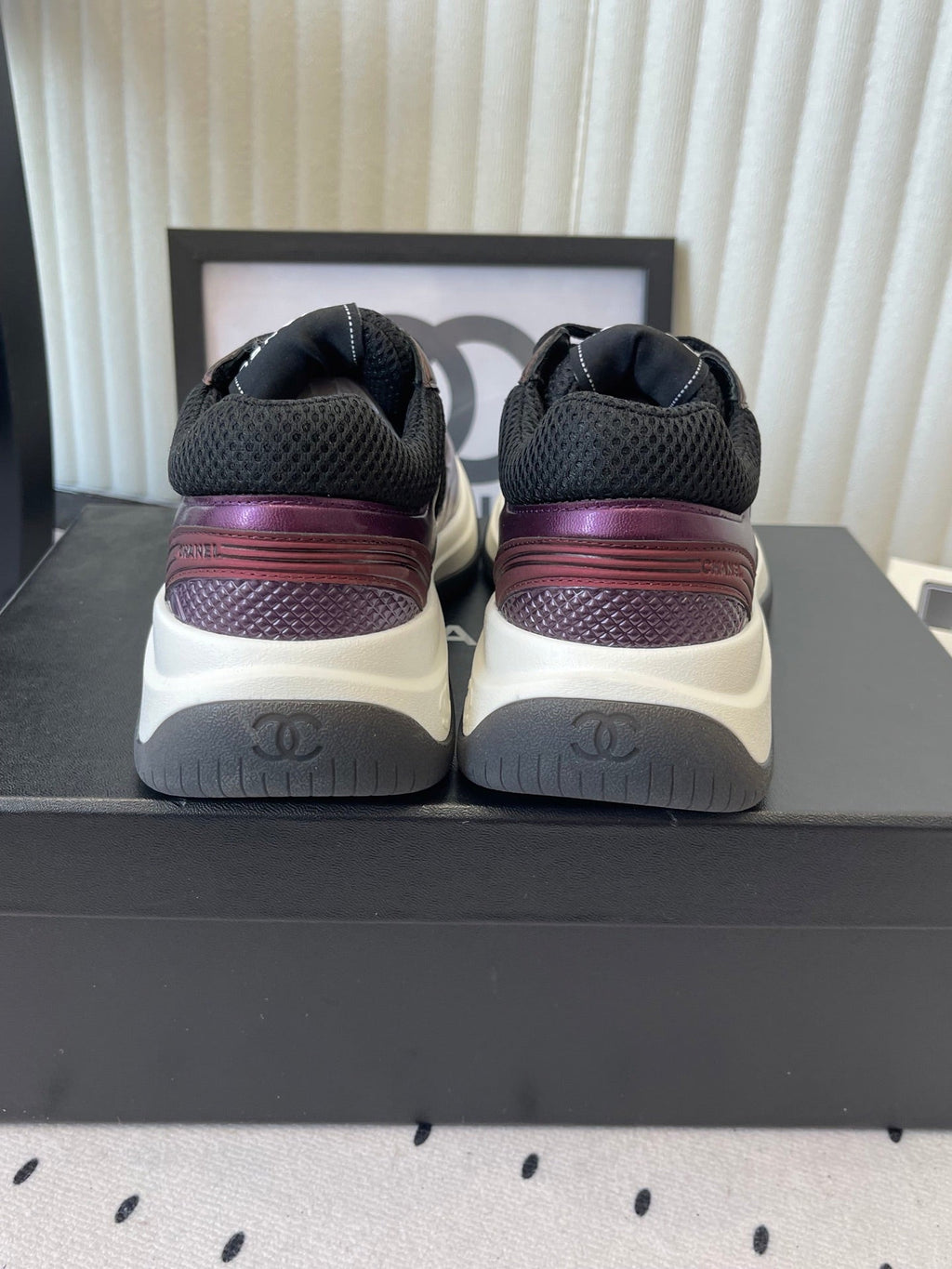CC Sneaker Burgundy Black in Cowhide 611665