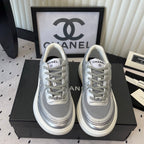 CC Sneaker Metallic Silver in Cowhide 611664