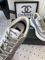 CC Sneaker Metallic Silver in Cowhide 611664