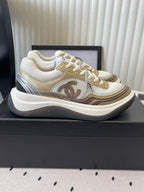 CC Sneaker Gold Metallic Silver in Cowhide 611663