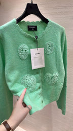 CHANEL MINT GREEN KNIT TOP