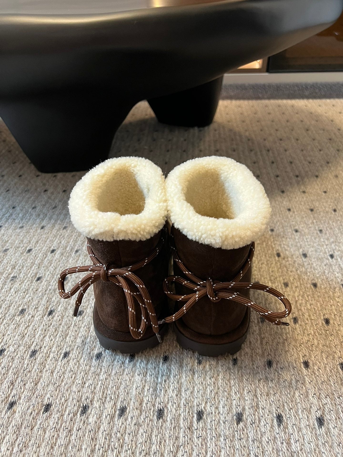 Miu 26 Snow Boots Dark Brown in Suede 614800
