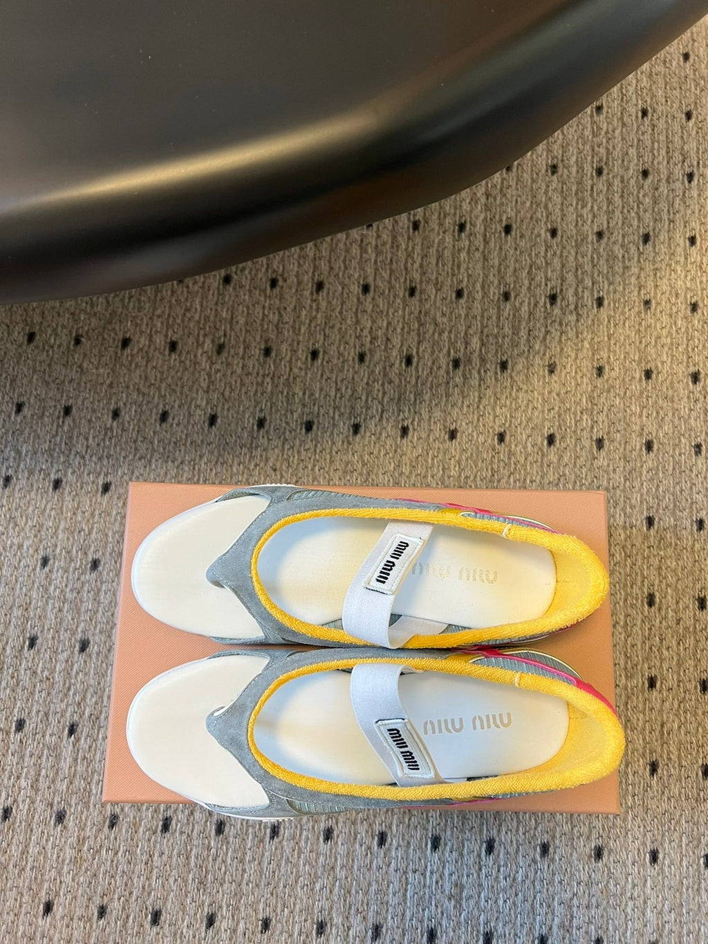 Miu Miu 26 Mary Jane Casual Flip-Flops Multicolor in Mesh fabric 614743