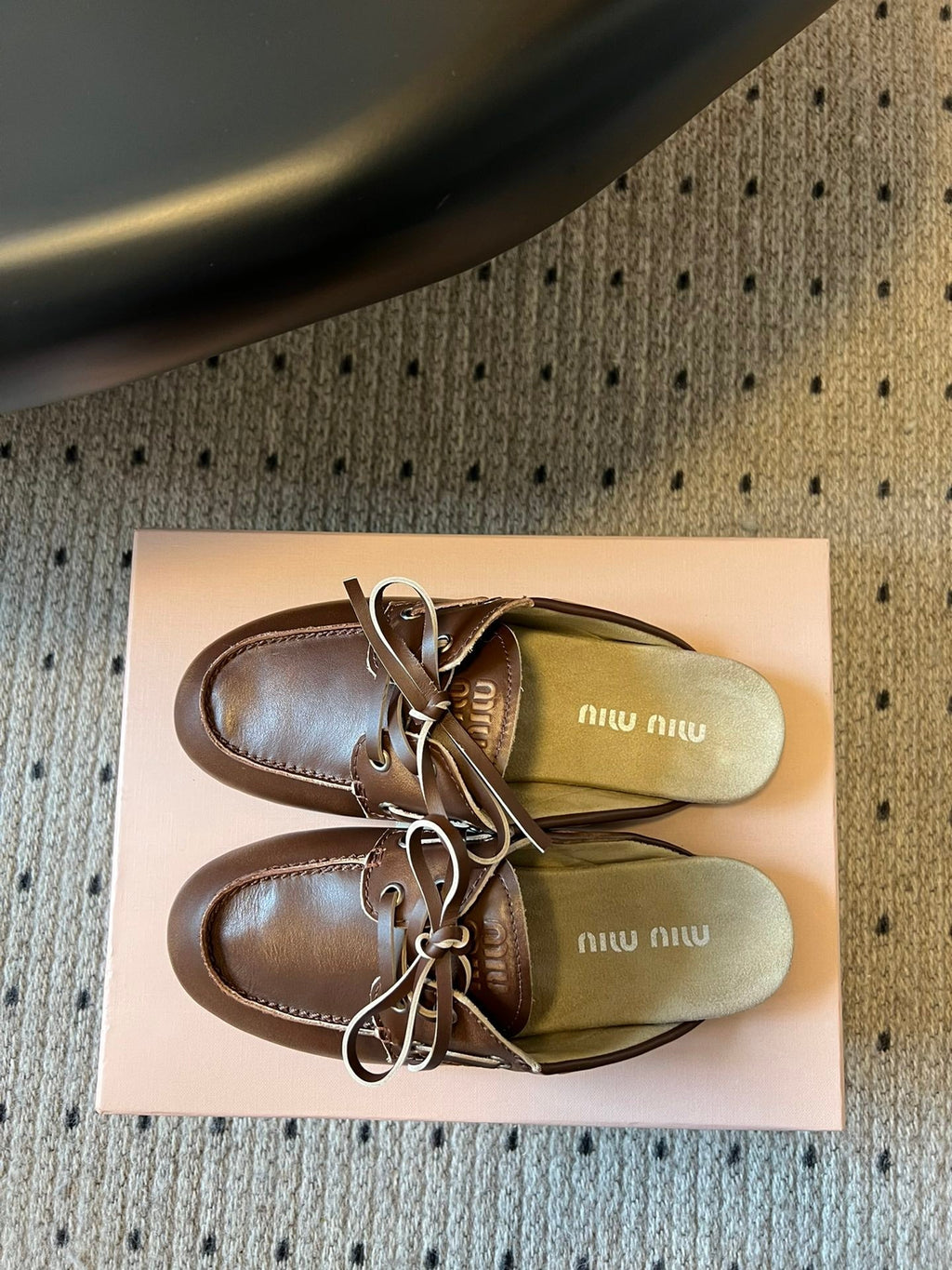 Miu Miu 26SS Mules Dark Brown in Cowhide 614560