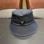 Prada 25 Bucket Hat Navy Blue in Canvas 122133