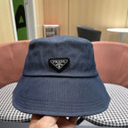 Prada 25 Bucket Hat Navy Blue in Canvas 122133