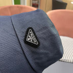 Prada 25 Bucket Hat Navy Blue in Canvas 122133