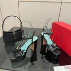 VALENTINO Classic Sandals Black in Sheepskin 629541