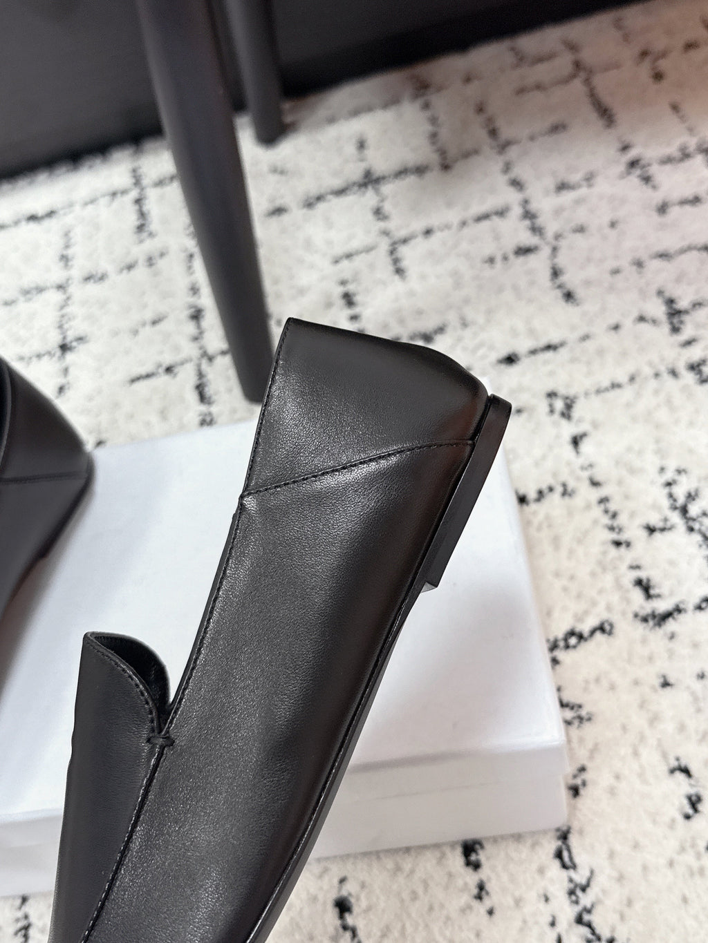 Celine 26 Aura Triomphe Loafer Black in Lambskin 631123
