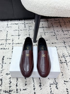Celine 26 Aura Triomphe Loafer Burgundy in Lambskin 631124