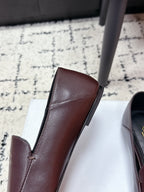 Celine 26 Aura Triomphe Loafer Burgundy in Lambskin 631124